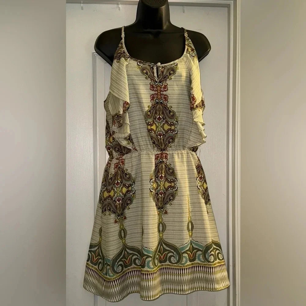 MM Couture Multi Color Paisley Spring Wedding Dress